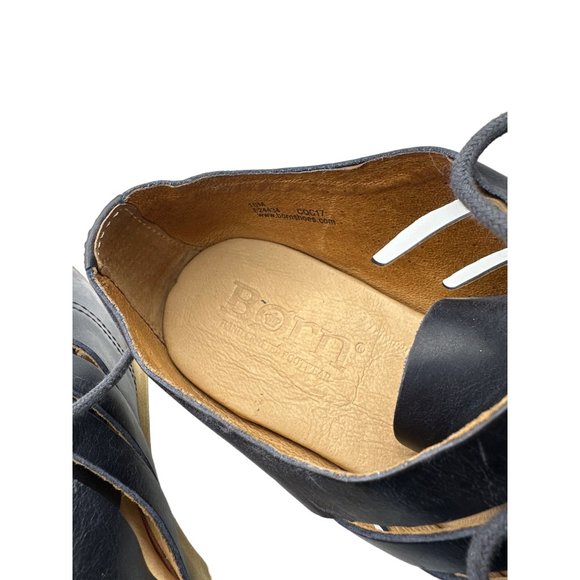 Born Jakob women’s size 10M Yankee Blue leather uppers and lining lace shoes - Picture 5 of 9